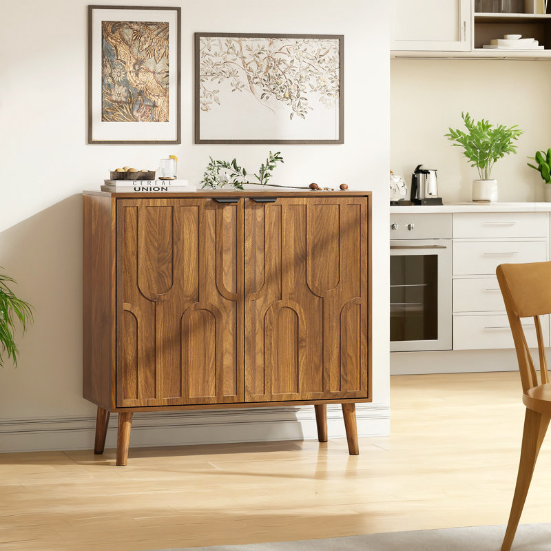 Buffet avec rangement, buffet de style campagnard avec trombone, armoire à café en bois
