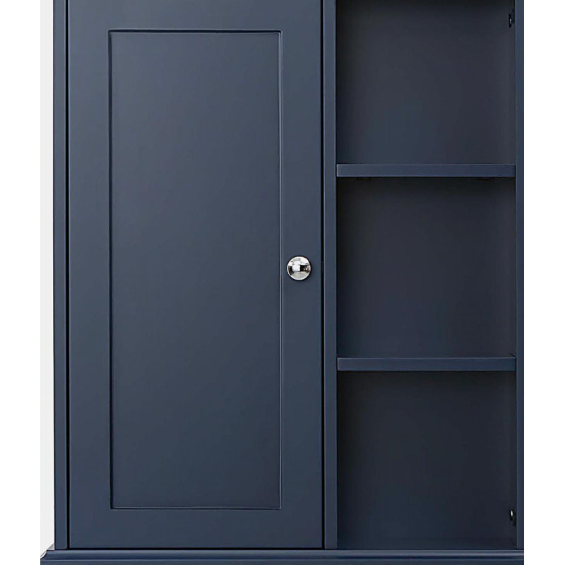 23.6"Bathroom Wall Cabinet, Navy Blue 