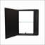 Armoire de salle de bain murale avec miroir, porte en miroir avec cadre en métal, 2 tablettes pour le rangement, style maison de campagne moderne, rangement pour toilette ou coiffeuse