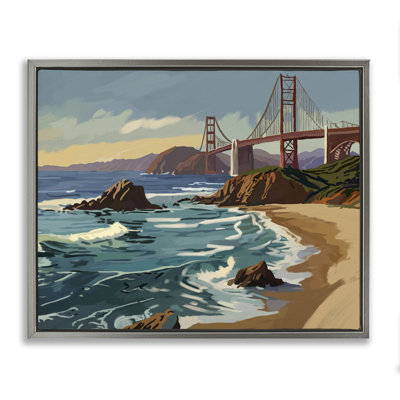 Toile flottante encadrée de San Francisco, conception par Amelia Noyes