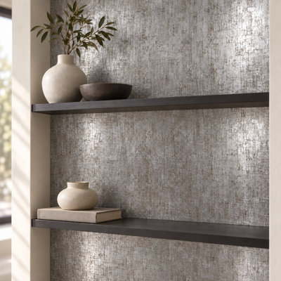 Kushner Metallic Glitter Shinny Peel and Stick Wallpaper Embossed Interior film Self Adhesive