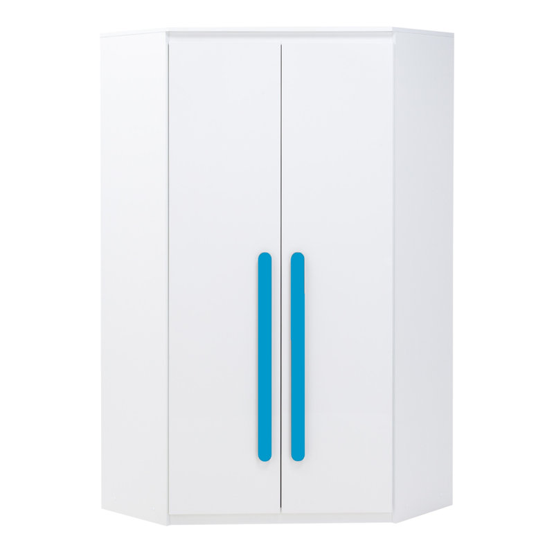 2 Door Manufactured Wood Wardrobe, Blue