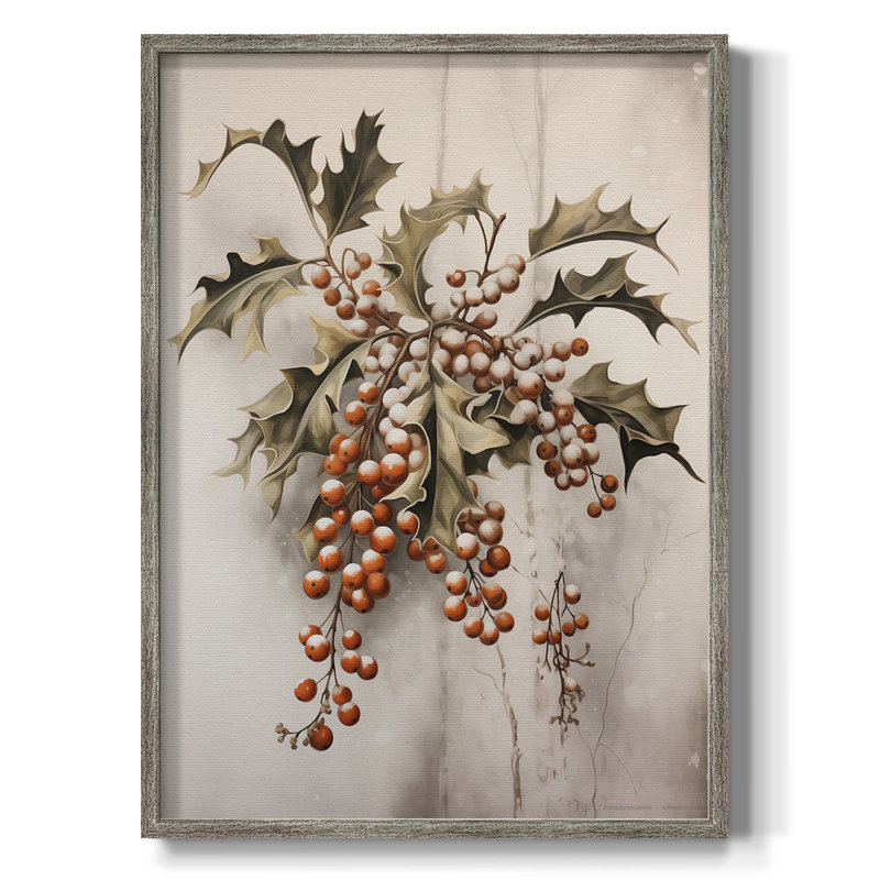 «Christmas Holiday Art DCLxxxx», reproduction d'art encadrée - bois massif, H 21 po x l 17 po