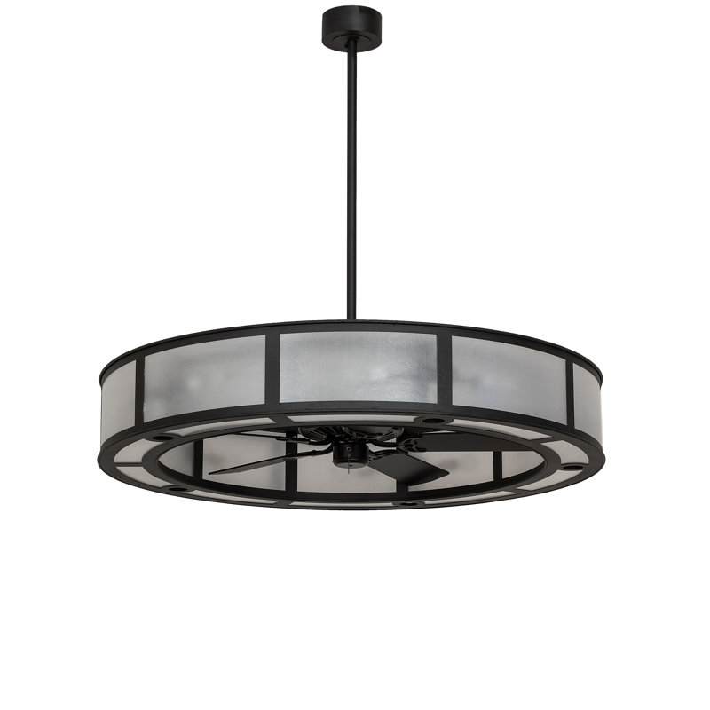 10 - Light Dimmable Drum Chandelier