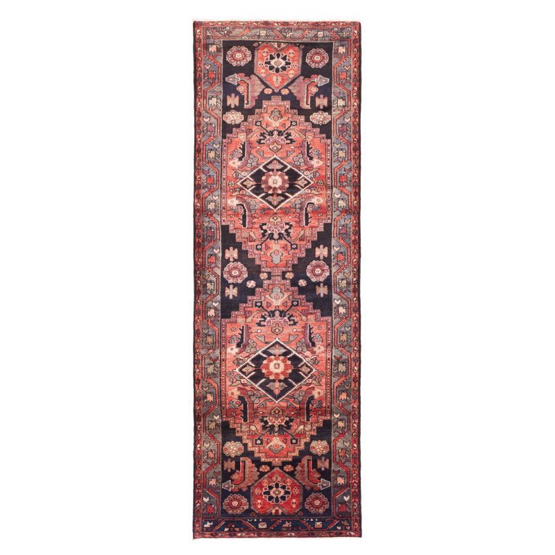 Tapis noir, rouge Anatolian 3 pi 5 po x 10 pi 6 po