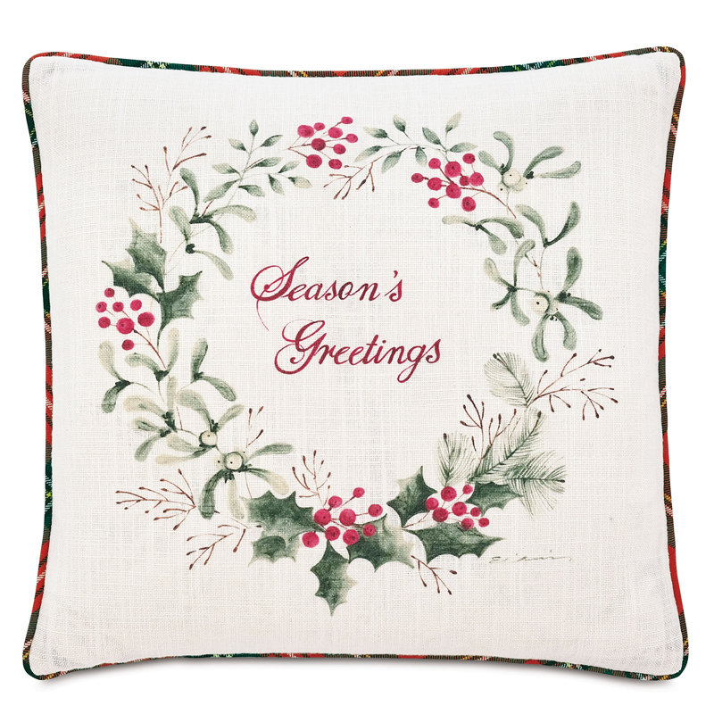 Housse et insert de coussin carré en mélange de lin