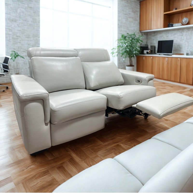 Love Seat 2 Seater Leather Sofa Recliner , 40” H x 65” W x 36” D