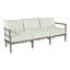 Santa Barbara 87" Wide Outdoor Teak Patio Sofa with Cushions-19669153-125804077-19669168