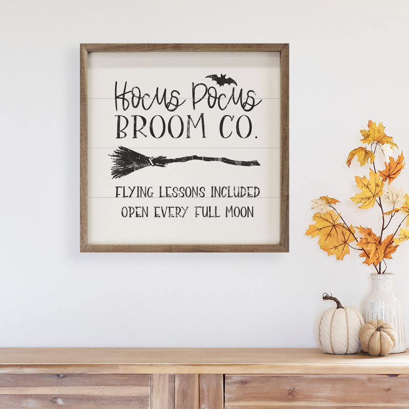 Hocus Pocus Broom Co - blanc, H 4 po x l 4 po