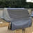 Covered Living 30″ Grey Vinyl Built-In BBQ Grill Cover / Outdoor Kitchen Island Heavy Duty, Water Repellent-49811849-105788541