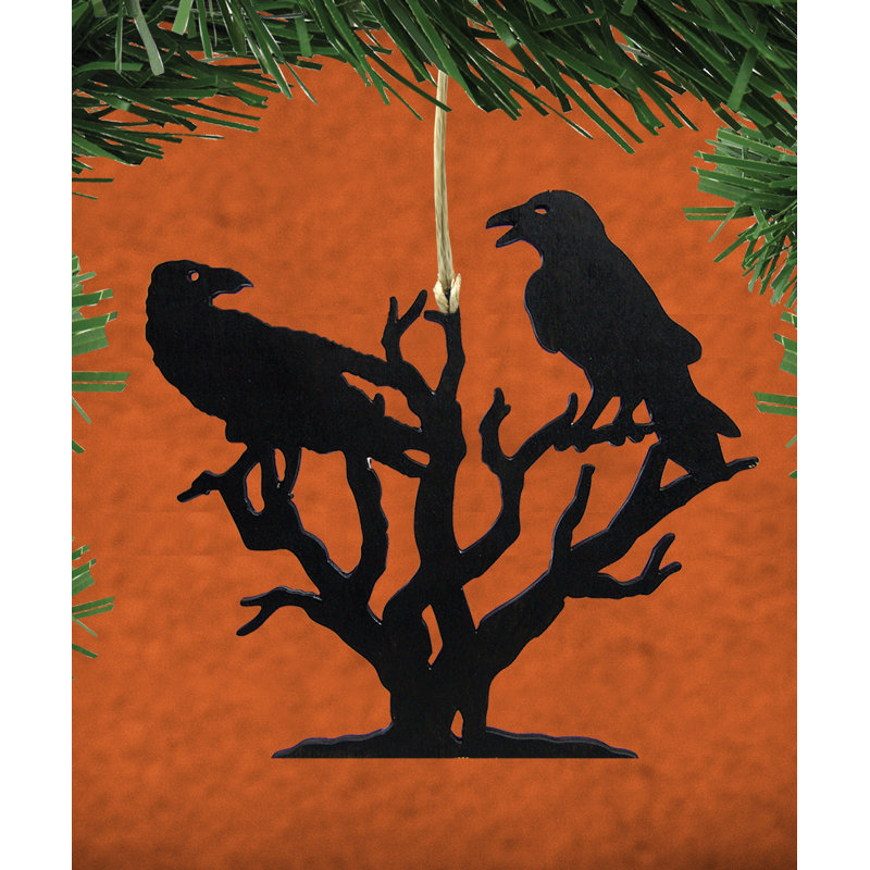 Aimants en bois rustique crow, Ornement