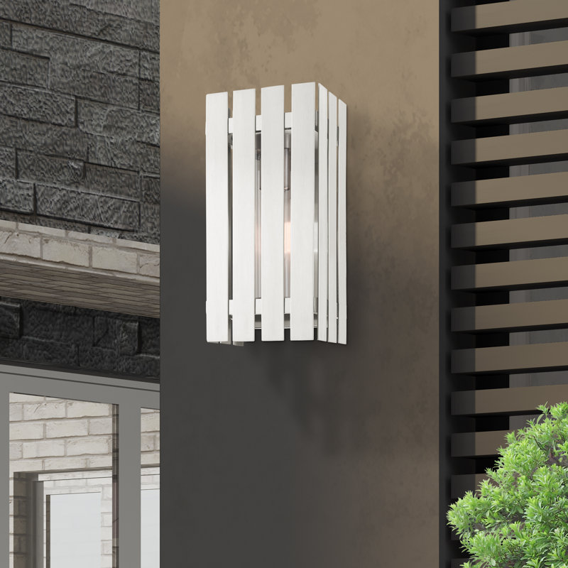 Greenwich Wall Light, Brushed Nickel, 13" H x 6" W x 4.875" D