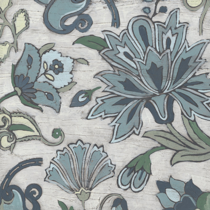 Blue Garden Chintz IV, H 12 po x l 12 po