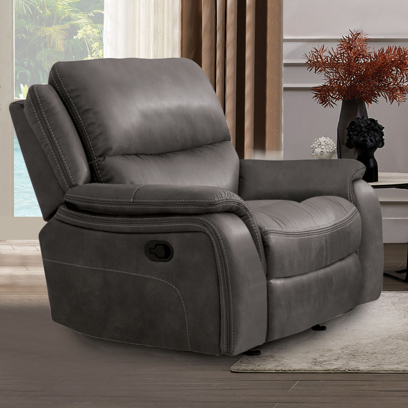 Fauteuil inclinable et oscillant Virtyt, Polyester gris foncé