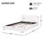 Lit plateforme avec tissu bouclé, tête de lit au design exquis et rembourré, assemblage facile-747080822-766302469