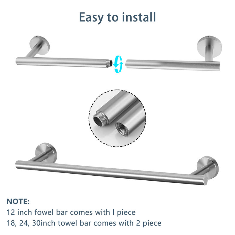 Hand Towel Holder For Wall Mounted,Towel Holder,Towel-Racks, Tissue Rack Round Towel Hanger SUS 304 Stainless Steel