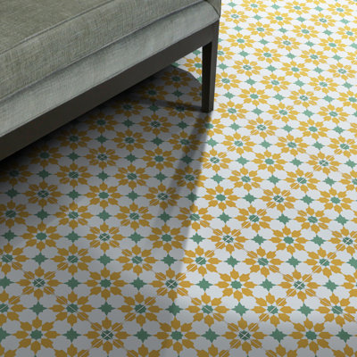 Ahfir 8" x 8" Cement Singular Wall & Floor Tile