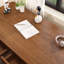 Bureau rectangulaire à 3 tiroirs en bois massif brun noisette-906467554