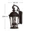 Windsor 3-Light Outdoor Wall Lantern-1687001829-1687001830