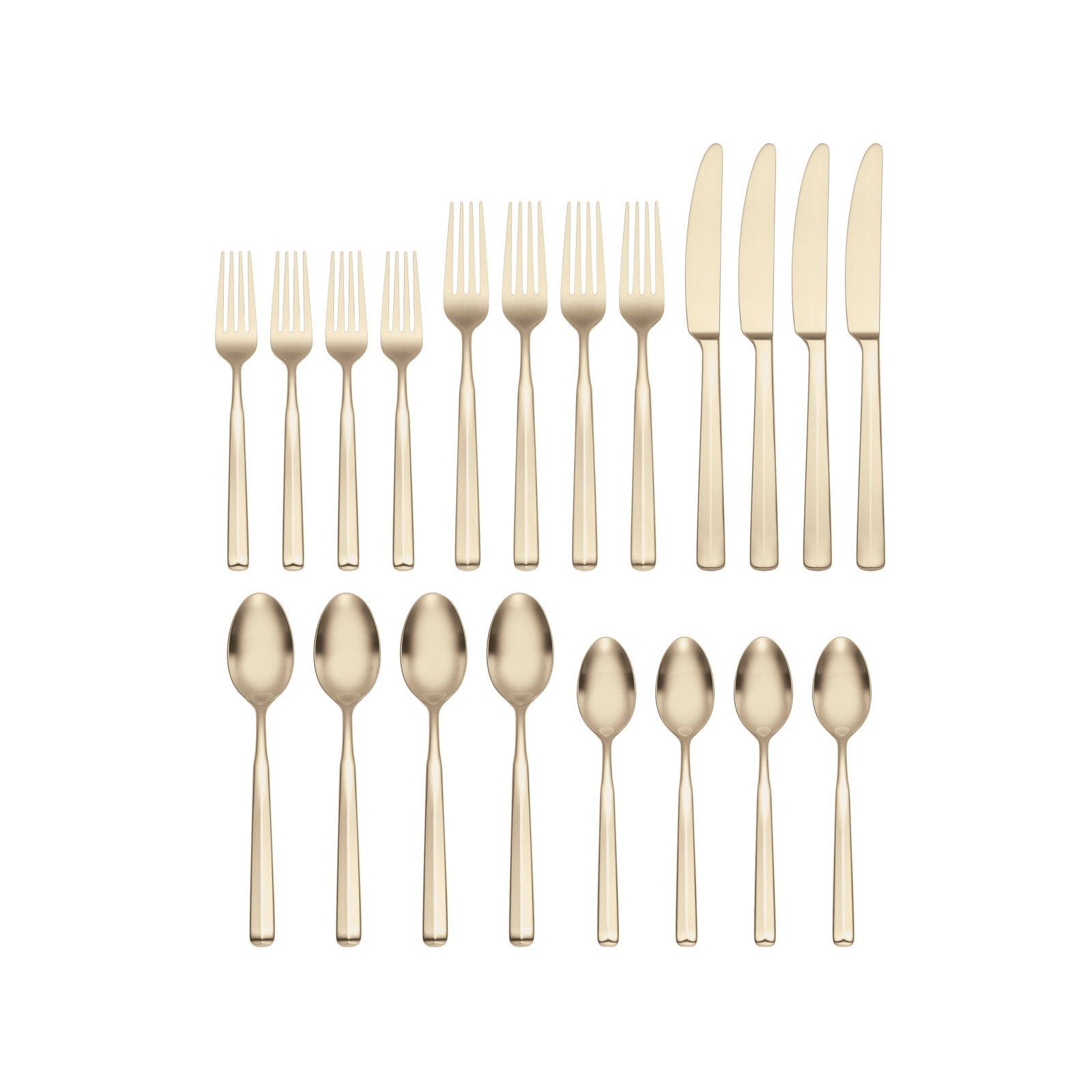 Flatware Set - Service for 4, Gold