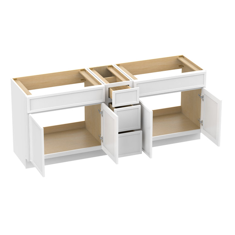 72 base de meuble-lavabo double 72 seulement, Blanc