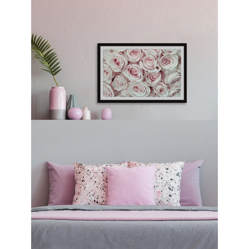 Faded Pink Roses - Single Picture Frame Painting, 20 cm H x 30 cm W
