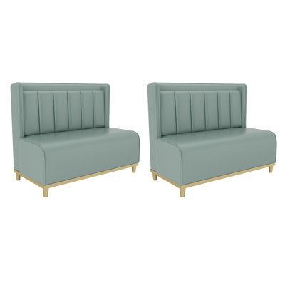 Simple Elegant Cafe Dessert Shop Restaurant Bench Faux Leather Upholstered Bench