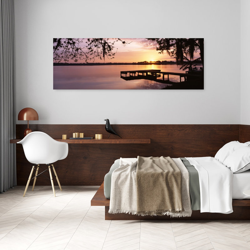 Floride, Orlando, terrain de camping Koa, lac Whippoorwill, lever de soleil, art abstrait contemporain contemporain