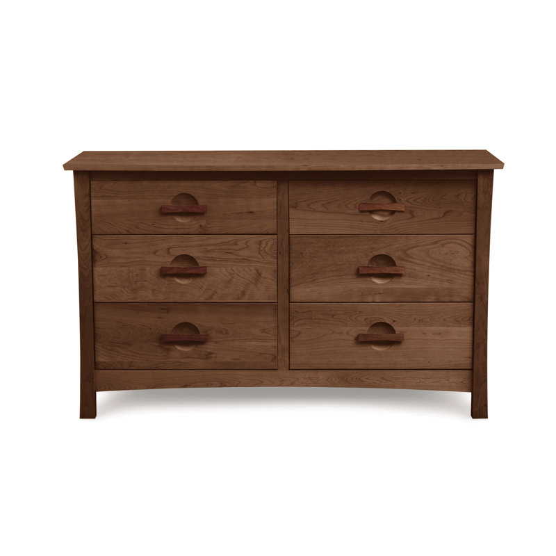 Berkeley 6 - Drawer Solid Wood Dresser, Saddle Cherry
