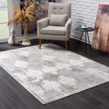 Rainier Geometric Gray Area Rug