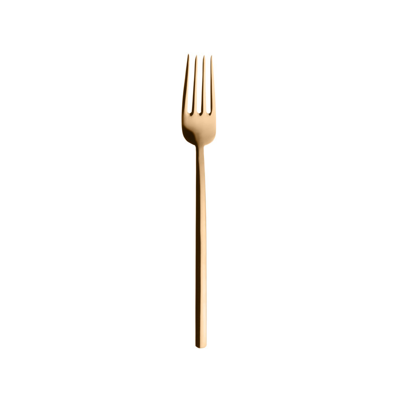 Due Table Fork - 12 Pieces, Oro
