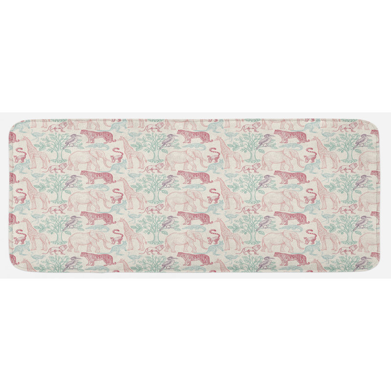 Tapis de cuisine autruche