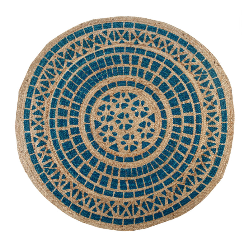 Round Virginia Geometric Hand Woven Area Rug, Round 150cm