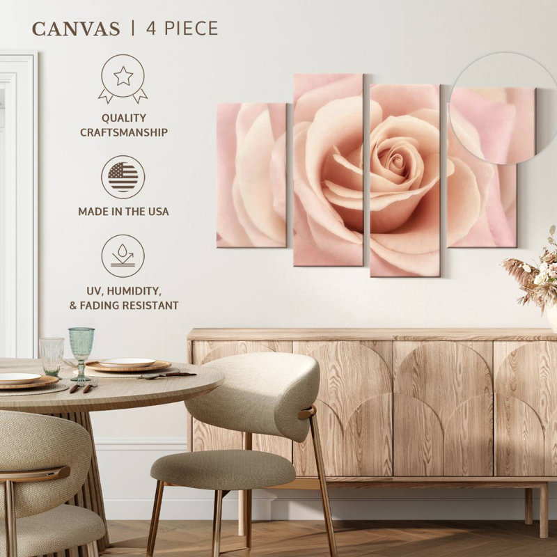 Harnek Peach Pink Rose, 48" H x 75" W
