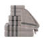 Ensemble de serviettes de bain 8 pièces à bordure géométrique en coton Zero Twist-2029055651