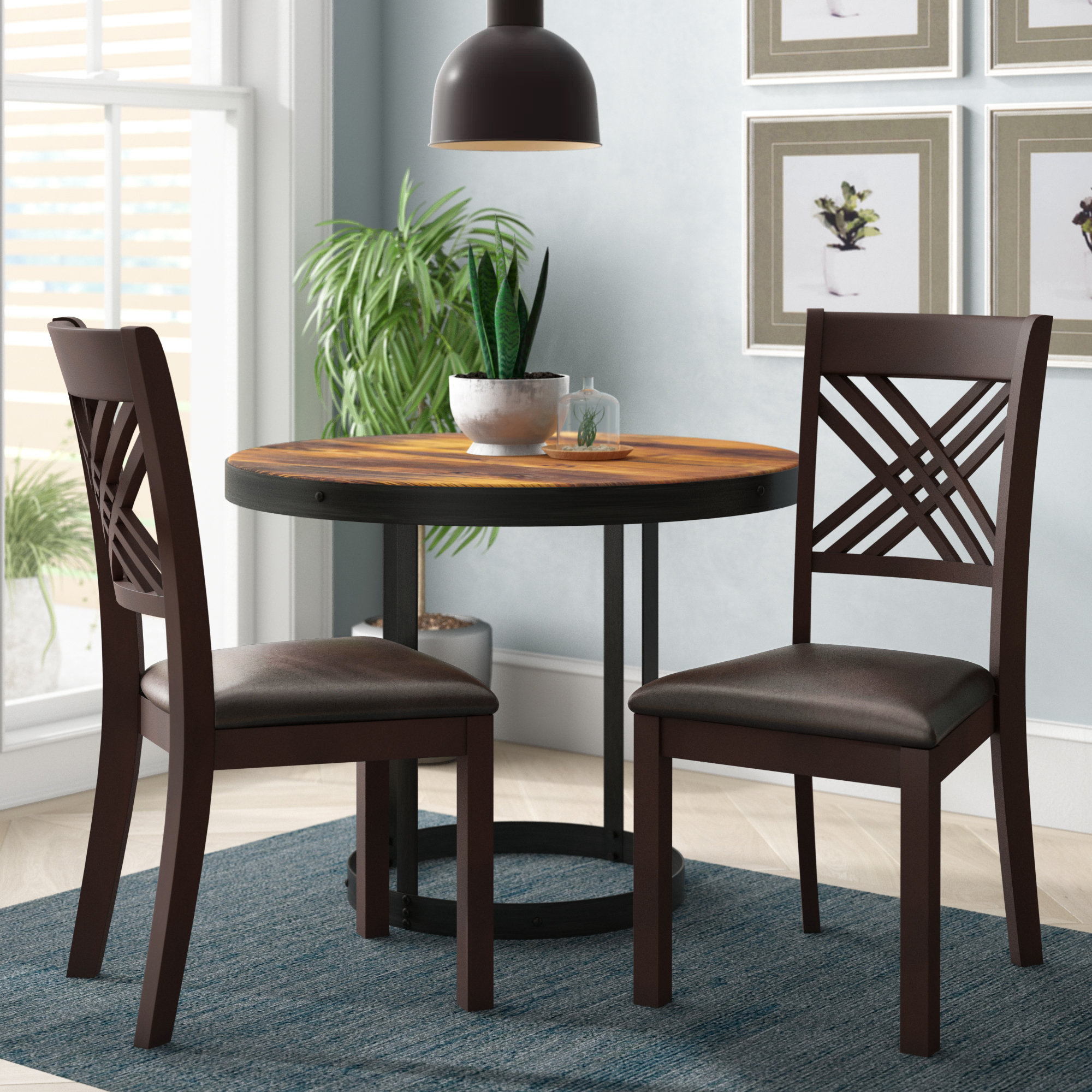 Espresso kitchen online chairs