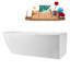 Baignoire autoportante 71 po avec plateau interne Streamline-101413330