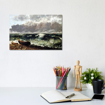 The Stormy Sea (the Wave), 1870 (Musee D'Orsay) by Gustave Courbet - Wrapped Canvas Painting