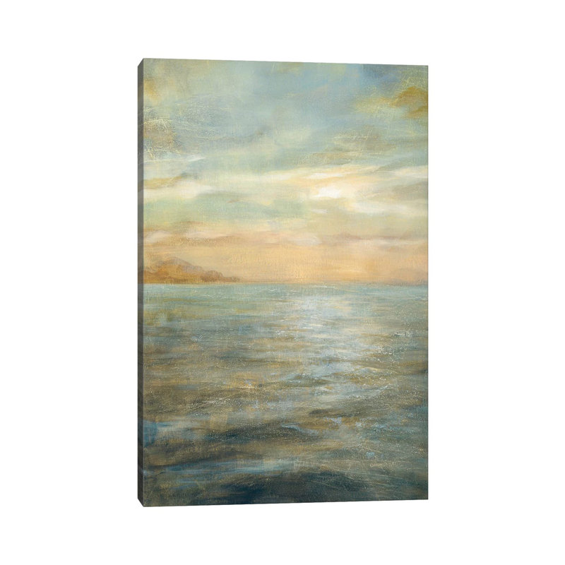 Serene Sea II by Danhui Nai - Painting on Canvas, Wrapped Canvas, 30.48 cm H x 45.72 cm W