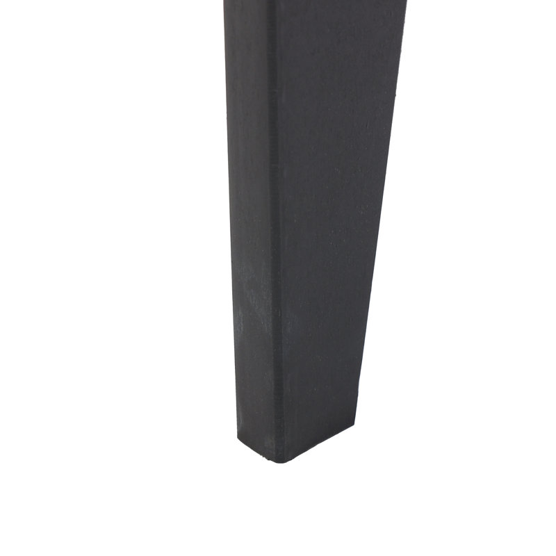 Stas - Repose-pieds avec coussin - Structure noire et coussins gris