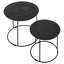 Table gigogne 2 pièces noir mat