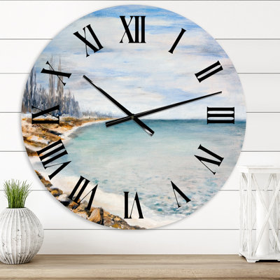 La mer est recouverte de glace - horloge murale nautique et côtière