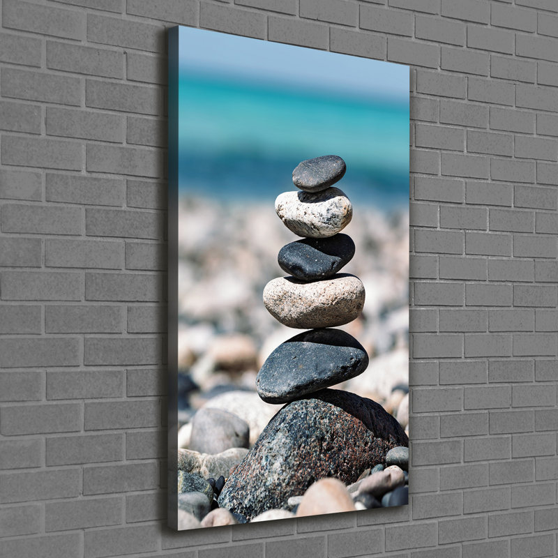 Stony Beach - Wrapped Canvas Print