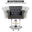 Fauteuil de coiffeur à large assise noir