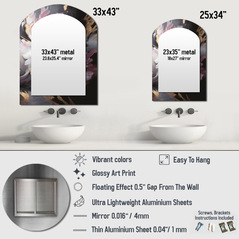 Miroir mural Harmony, 34 po x 25 po