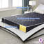Matelas en mousse haute densité imperméable pleine grandeur de 6 pouces, tissu respirant matelassé à losanges bleu foncé, soutien du sommeil frais, emballage comprimé pour une installation facile
