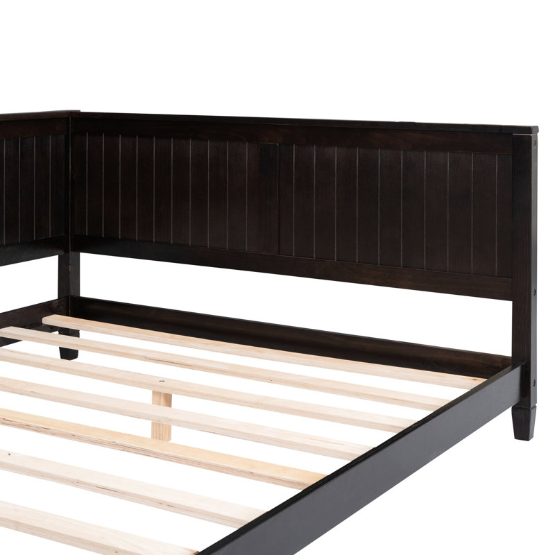 Full Size Daybed/, Mid-century Modern Style, Wood Frame, Armrest And Daybed/ Bed, Size, Classic With &, Full, Espresso