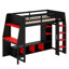 Lit mezzanine avec bureau Gaming
