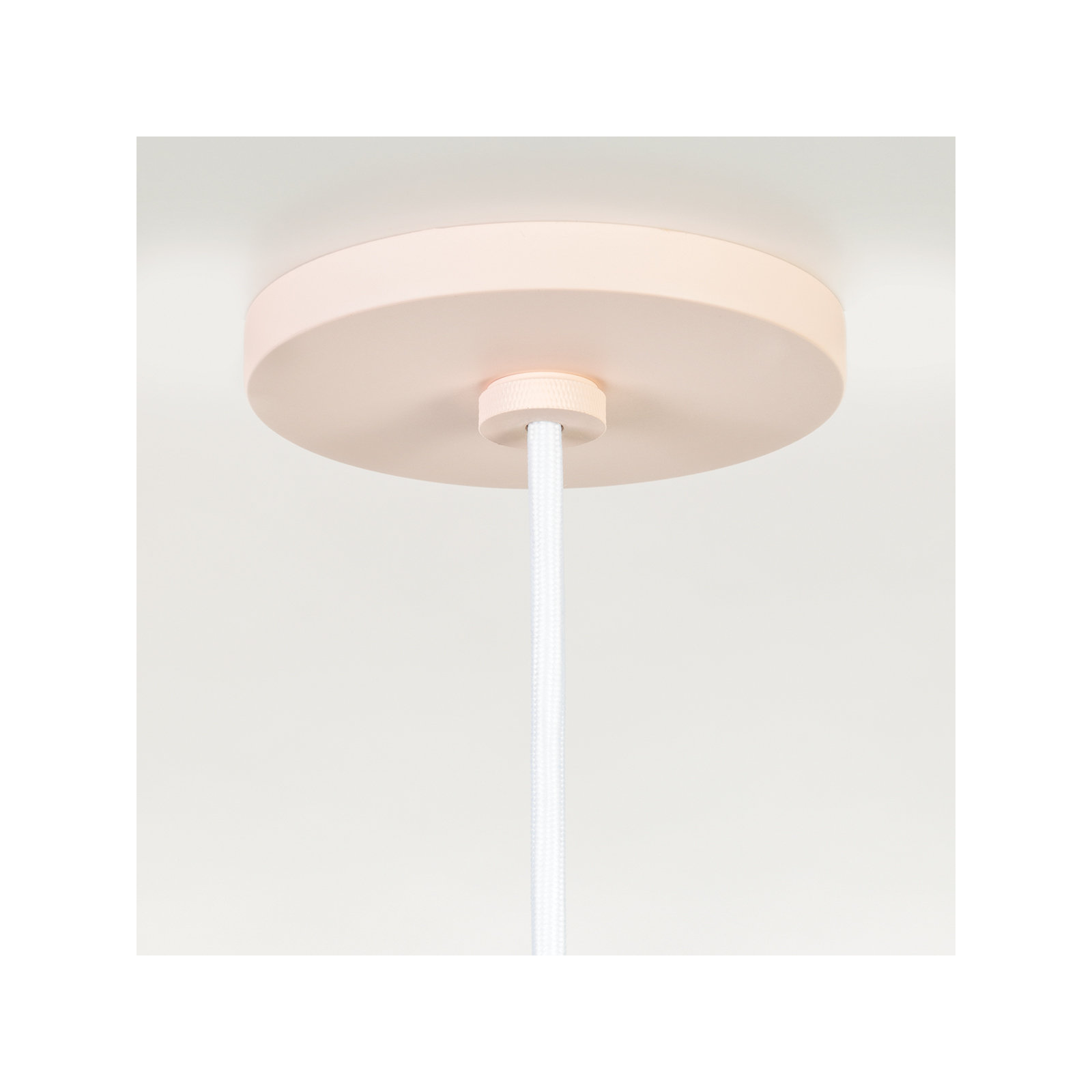 Single Light Pendant, Blush, 16" H x 28" W x 28" D, G40