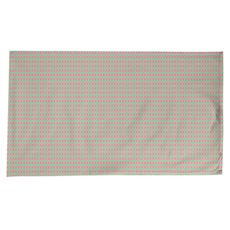 Festive Hol Tablecloth, 102" L x 58" W, Green/Red